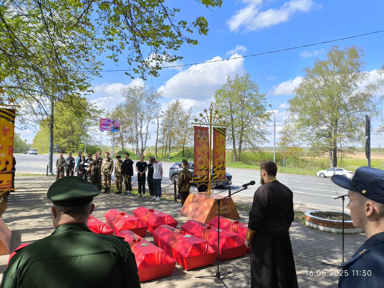 Перезахоронение воинов Великой Отечественной Войны в Клину.