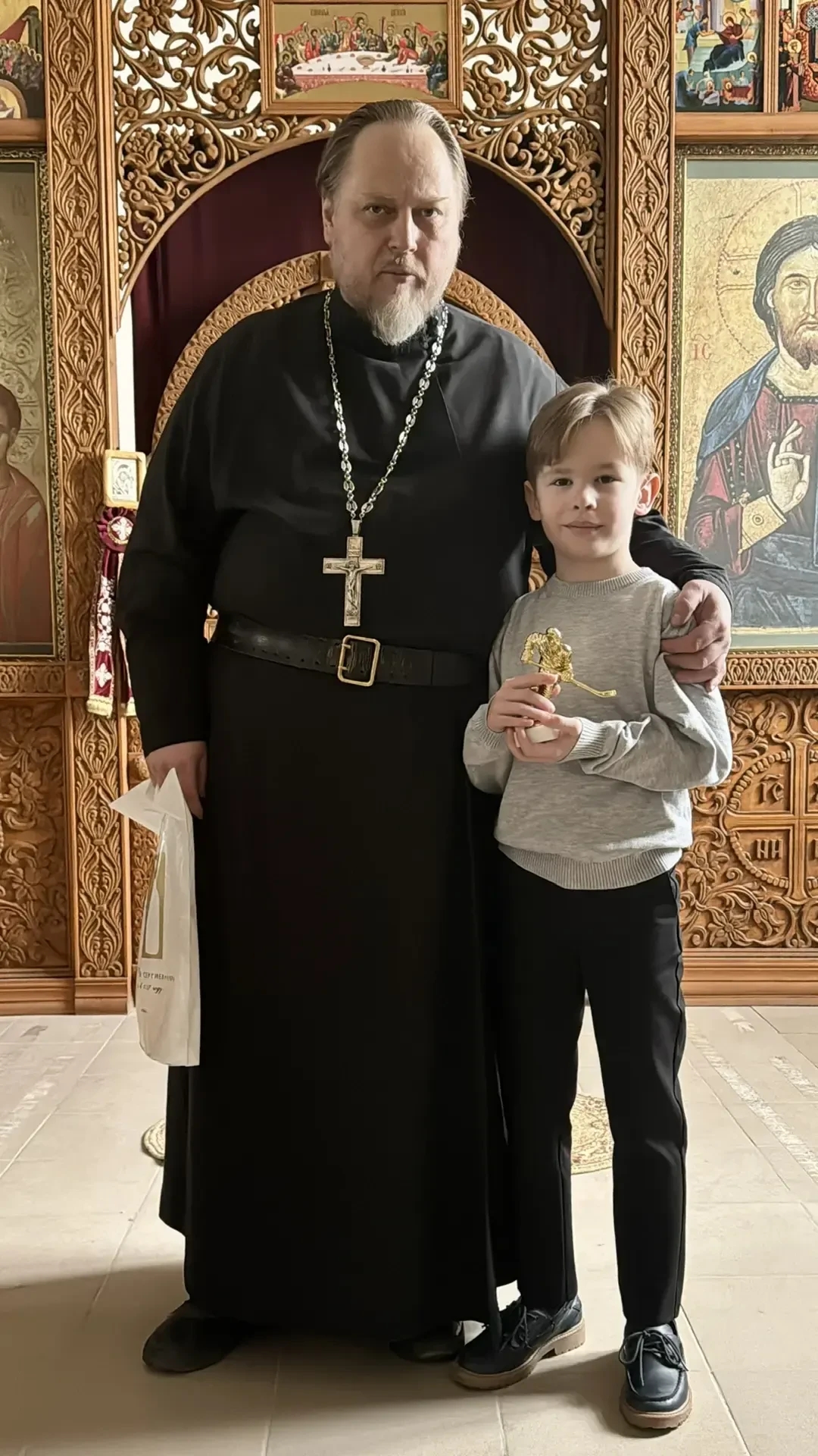 Поздравление юного прихожанина Троицкого собора города Клина